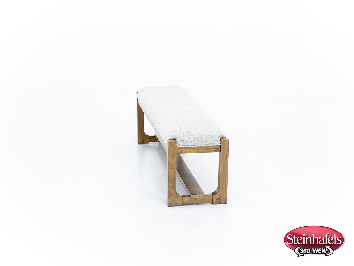 ashy wood grain inch standard seat height bench  image   