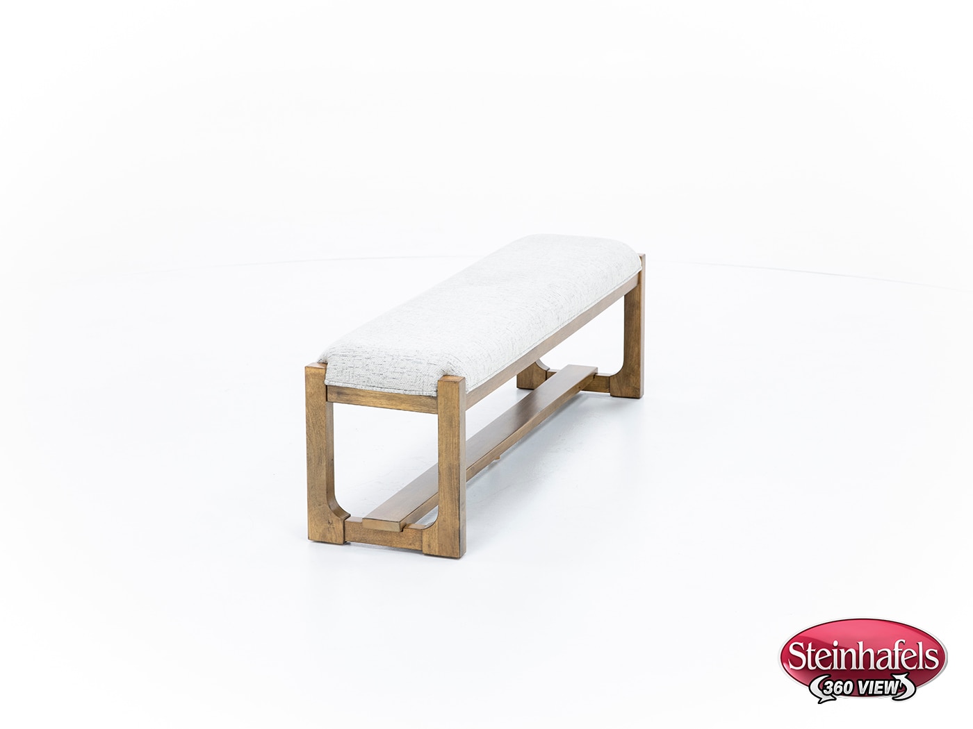 ashy wood grain inch standard seat height bench  image   