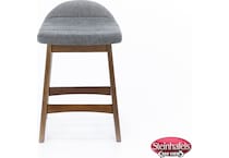 ashy wood grain inch & over bar seat stool  image   
