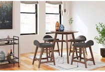 ashy wood grain inch & over bar seat stool lifestyle image   