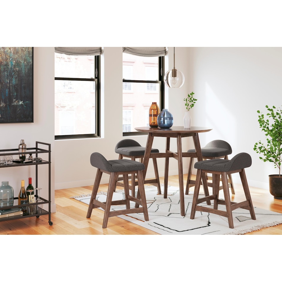 ashy wood grain inch & over bar seat stool lifestyle image   