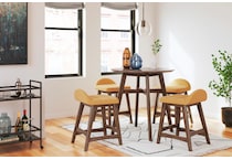 ashy wood grain inch & over bar seat stool lifestyle image   