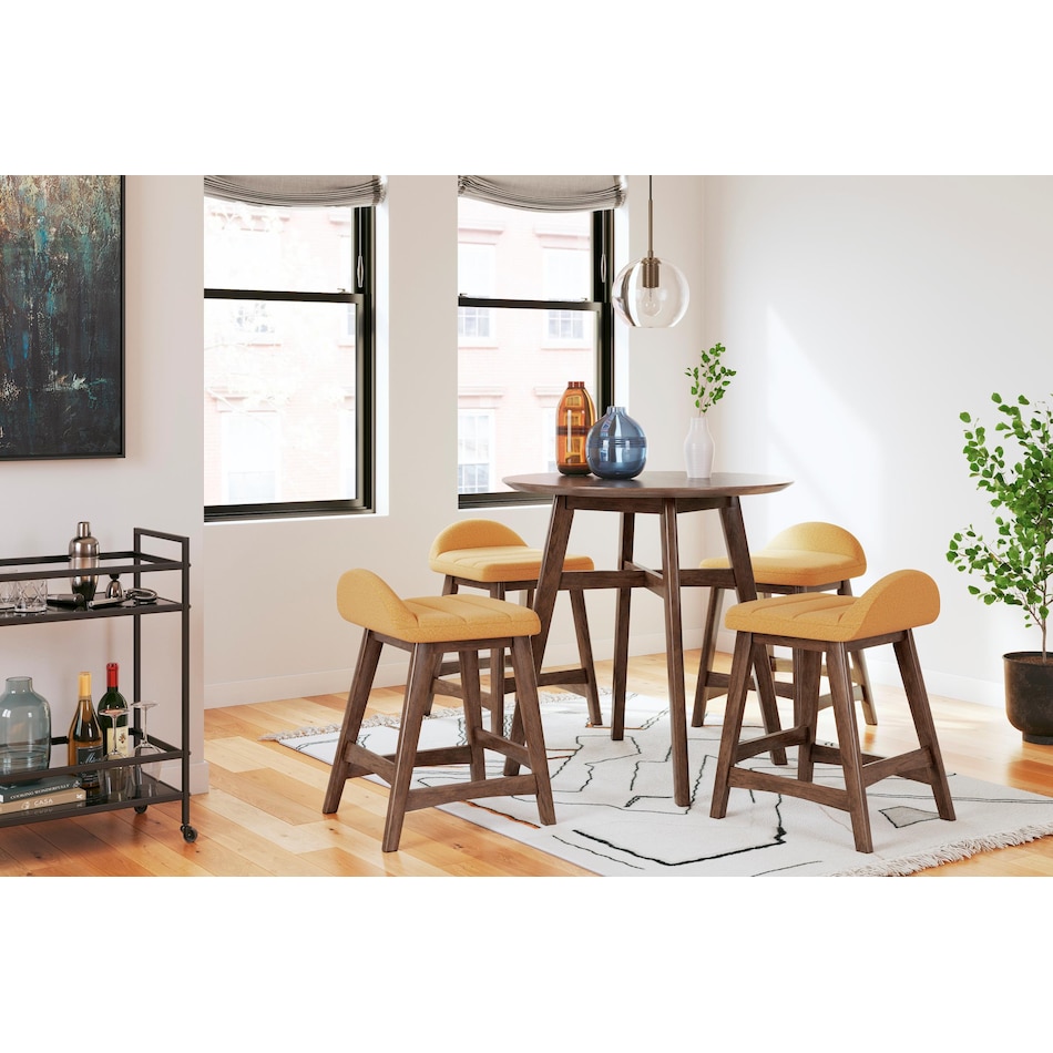 ashy wood grain inch & over bar seat stool lifestyle image   