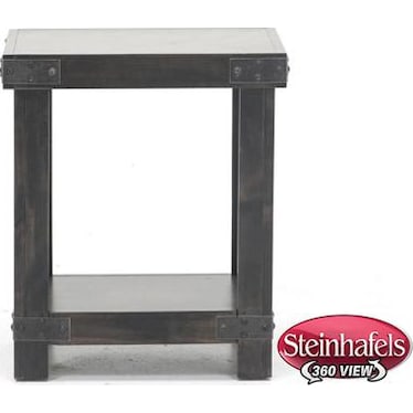 Industrial Ghost Black Chairside Table