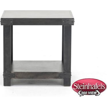 Industrial Ghost Black End Table