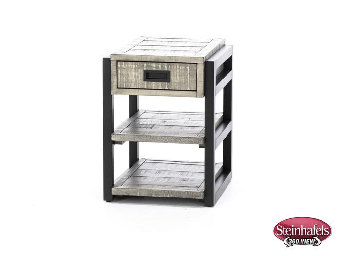 aspen furniture llc grey chairside table  image grays  