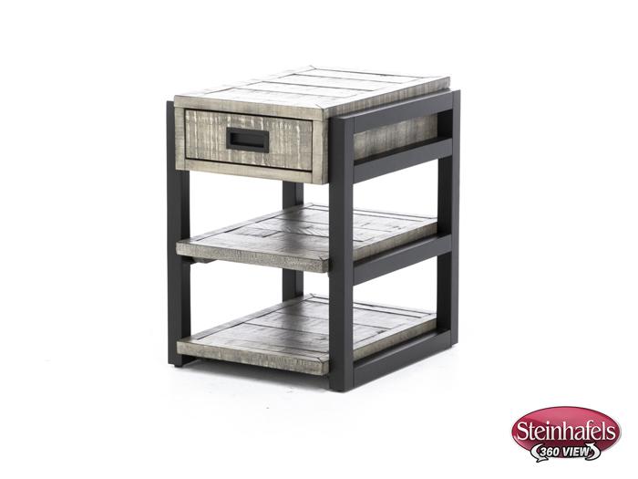 aspen furniture llc grey chairside table  image grays  