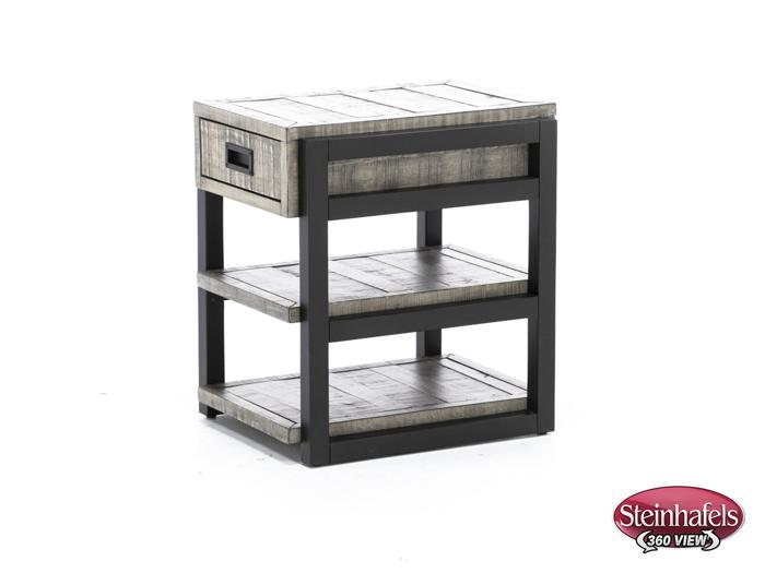 aspen furniture llc grey chairside table  image grays  