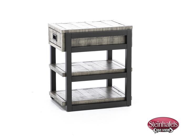 aspen furniture llc grey chairside table  image grays  