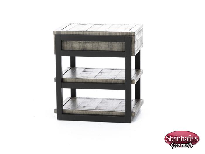 aspen furniture llc grey chairside table  image grays  