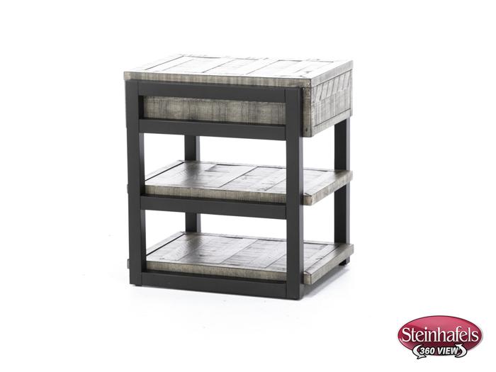 aspen furniture llc grey chairside table  image grays  