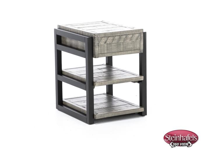 aspen furniture llc grey chairside table  image grays  