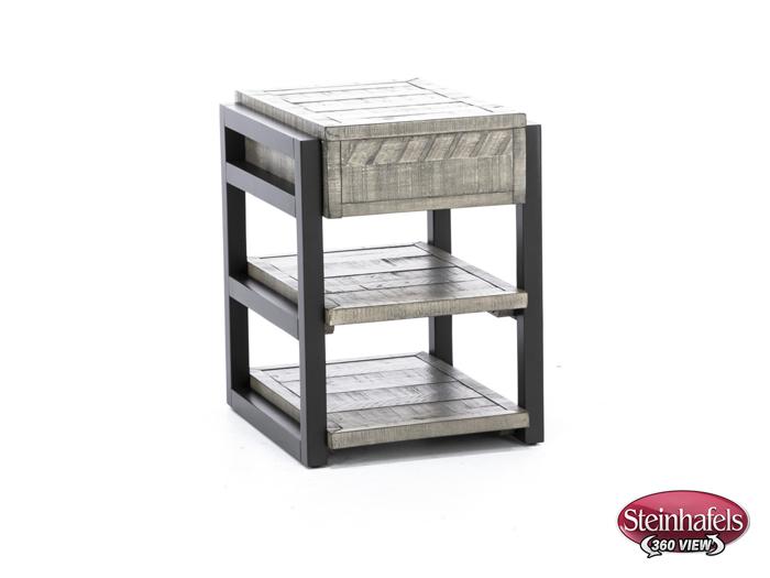 aspen furniture llc grey chairside table  image grays  