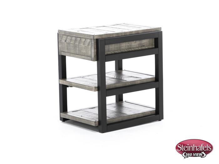 aspen furniture llc grey chairside table  image grays  