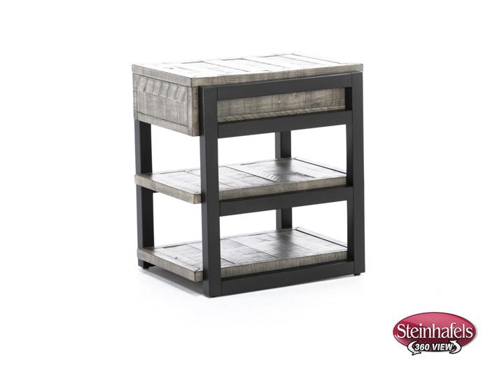 aspen furniture llc grey chairside table  image grays  