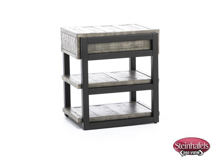 aspen furniture llc grey chairside table  image grays  