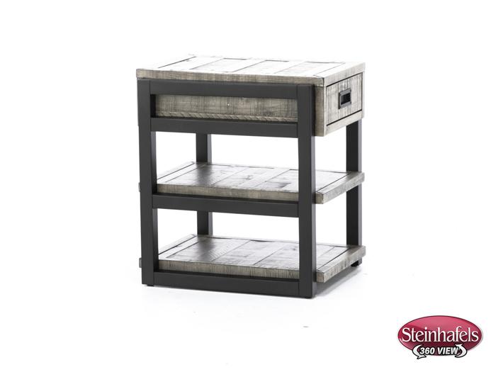 aspen furniture llc grey chairside table  image grays  