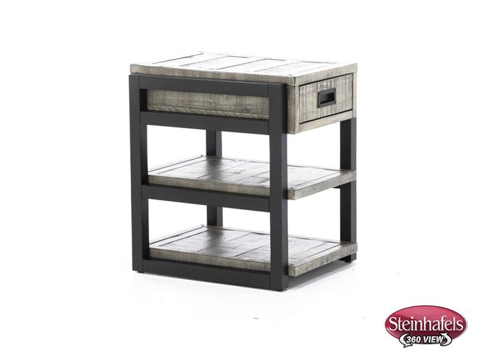 aspen furniture llc grey chairside table  image grays  