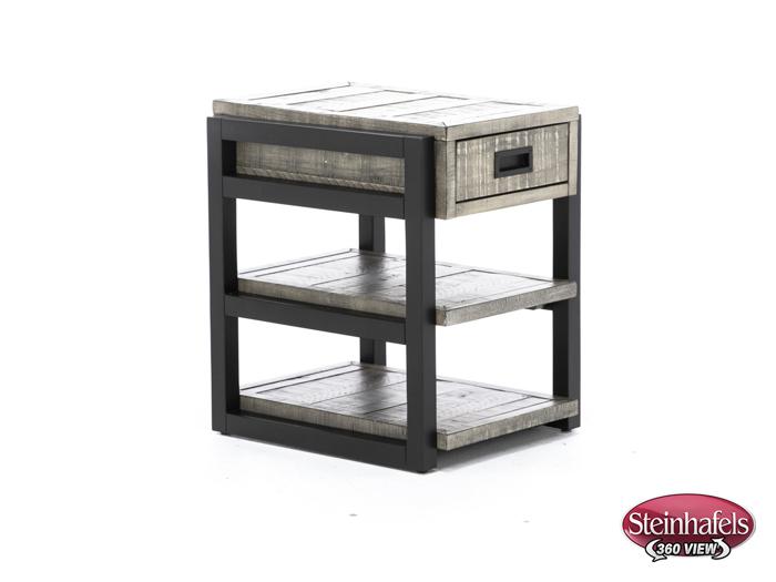 aspen furniture llc grey chairside table  image grays  