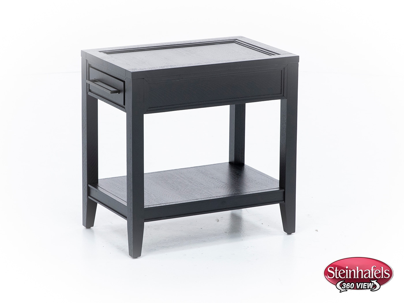 aspn black chairside table  image dom  