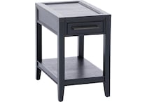 aspn black chairside table dom  