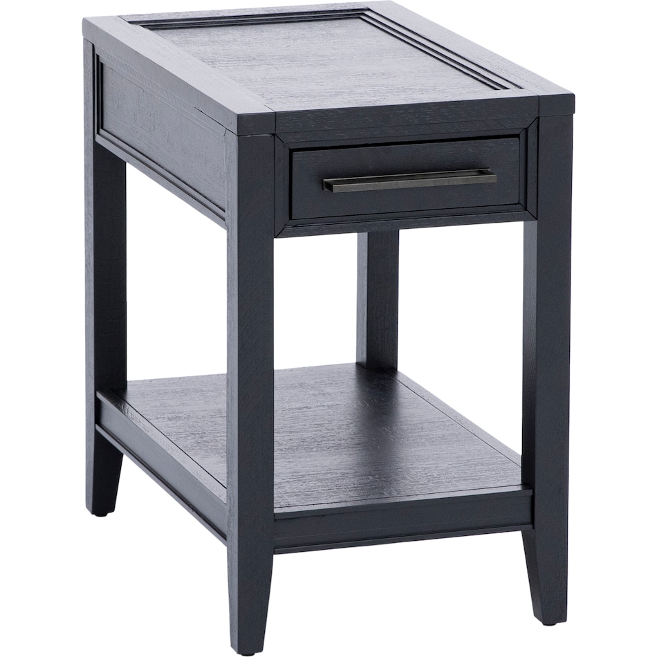 aspn black chairside table dom  