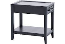 aspn black chairside table dom  