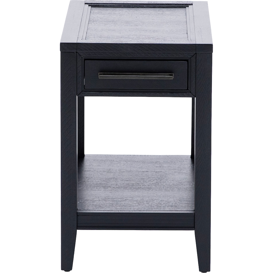 aspn black chairside table dom  