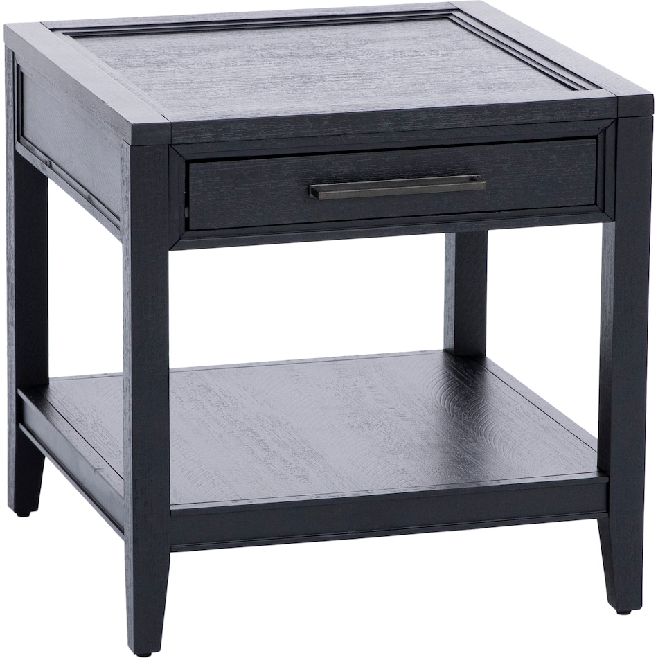 aspn black end table dom  