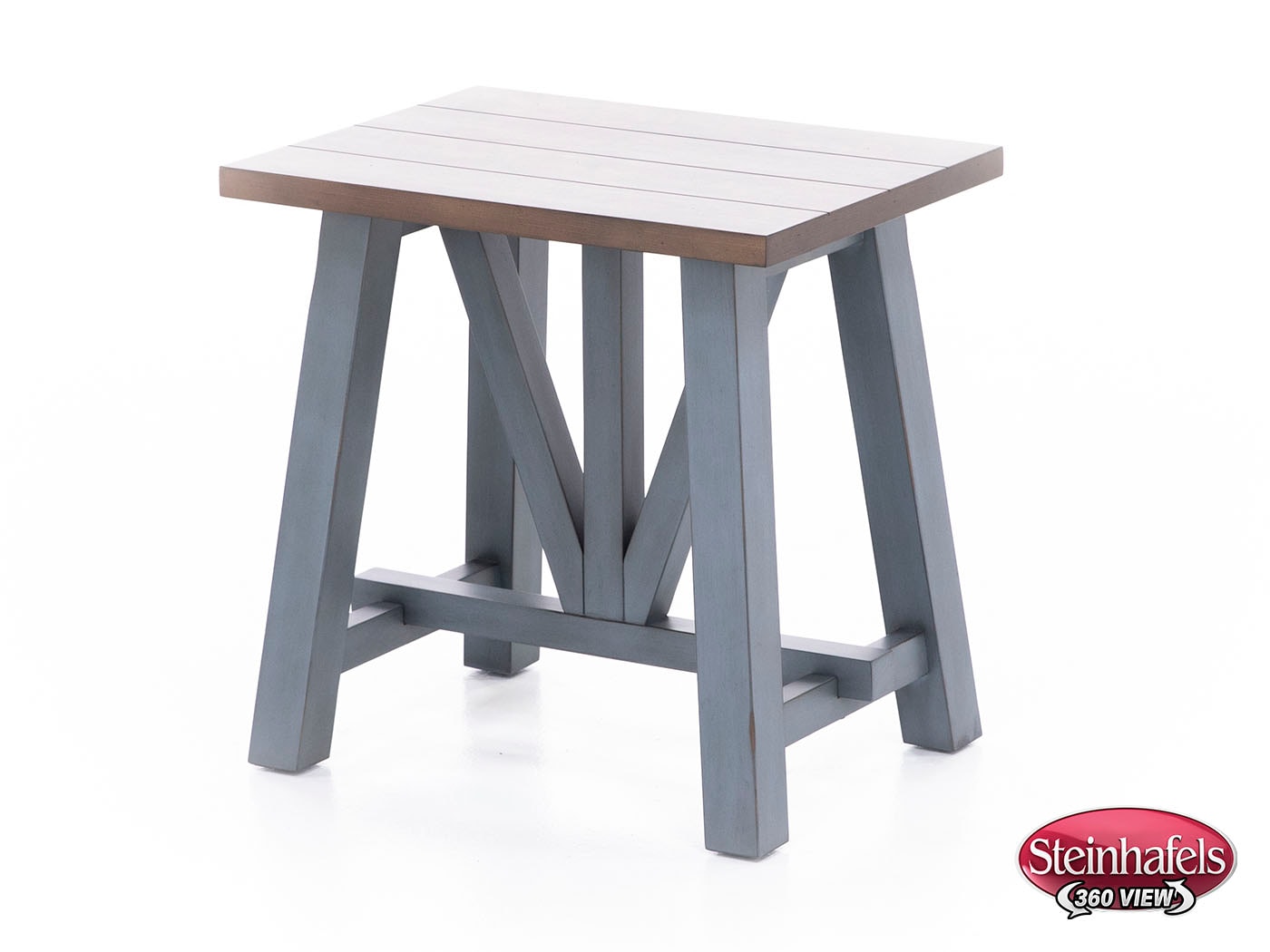 aspn blue chairside table  image farmh  