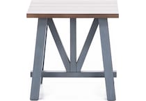 aspn blue chairside table farmh  