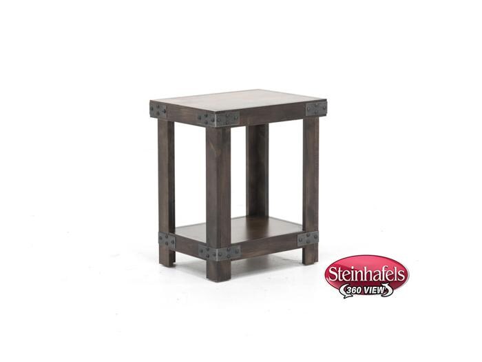 aspn brown chairside table  image   