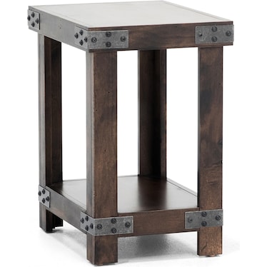 Industrial Tobacco Chairside Table