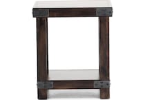 aspn brown chairside table   