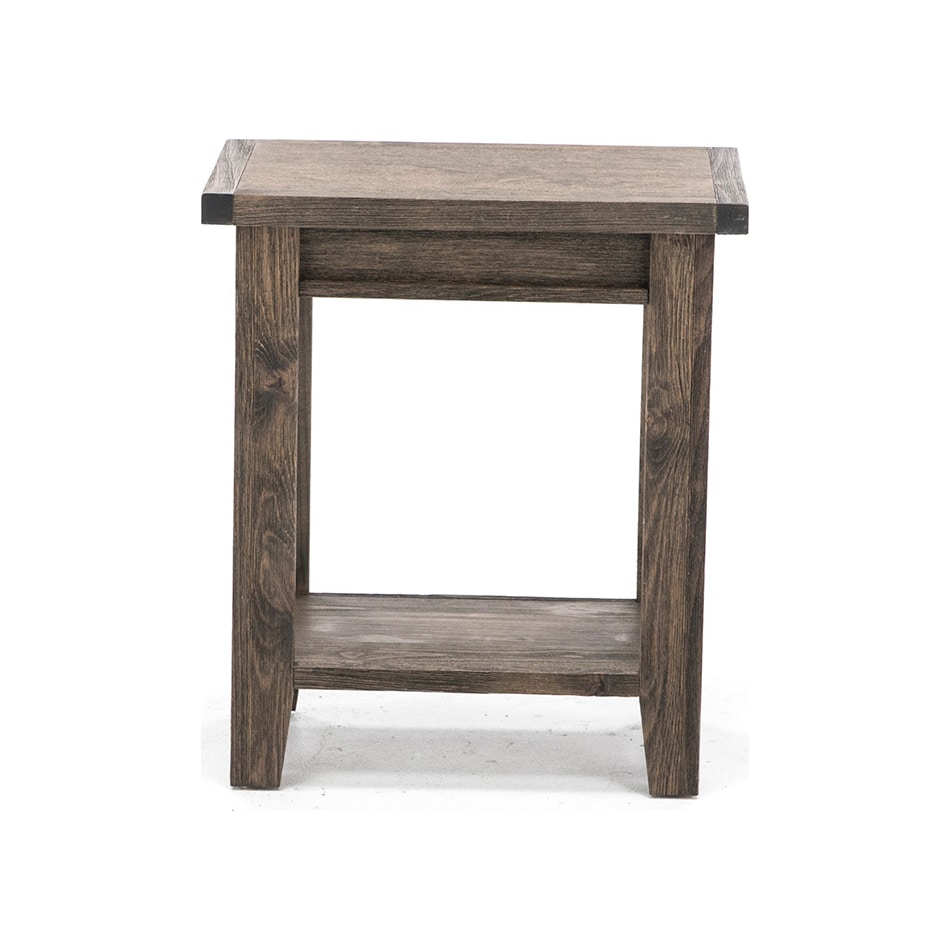 aspn brown chairside table   