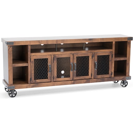 Industrial Fruitwood 84" Entertainment Console