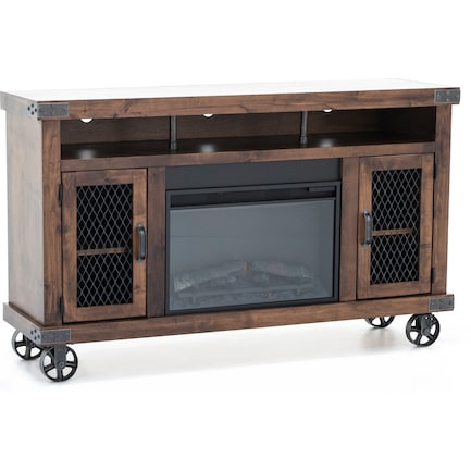 Industrial Fruitwood Fireplace