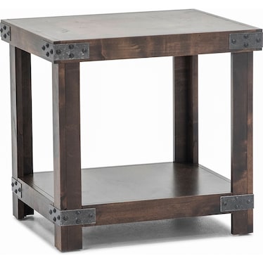 Industrial Tobacco End Table