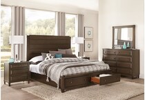 aspn brown queen bed package ksb  