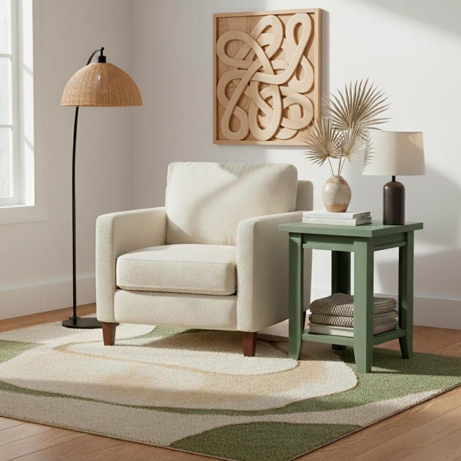 aspn green chairside table grv  