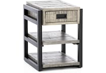 aspn grey chairside table grays  