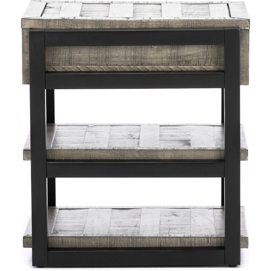 aspn grey chairside table grays  