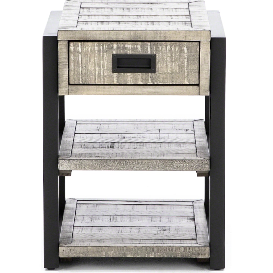 aspn grey chairside table grays  