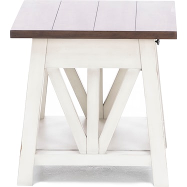 Harbor Prairie White End Table