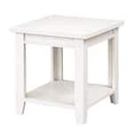 aspn white end table grv  