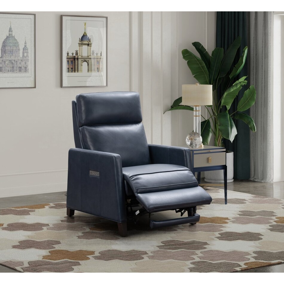 barc blue recliner   