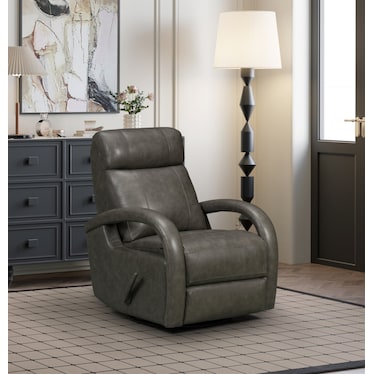 Quinton Leather Swivel Glider Recliner