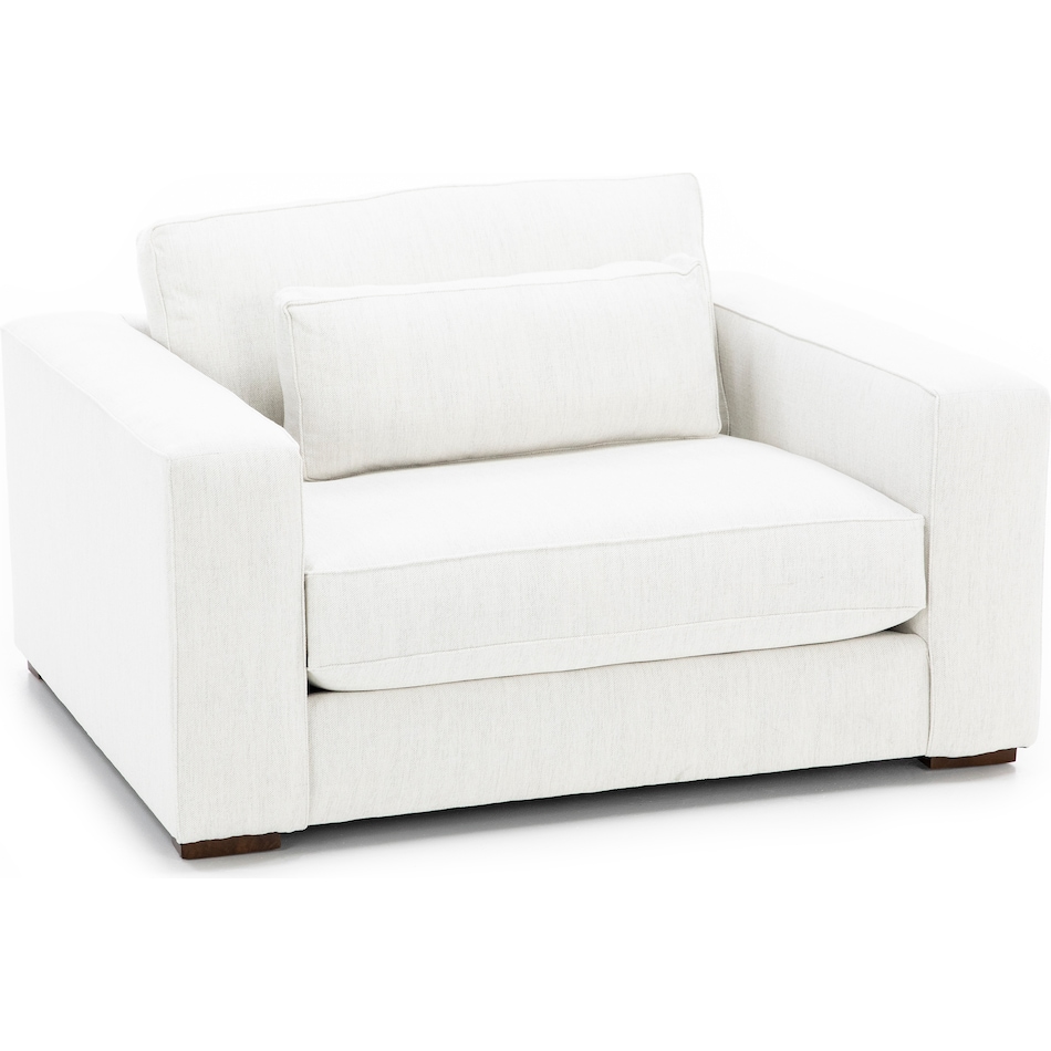 bassett furniture beige chair and a half   
