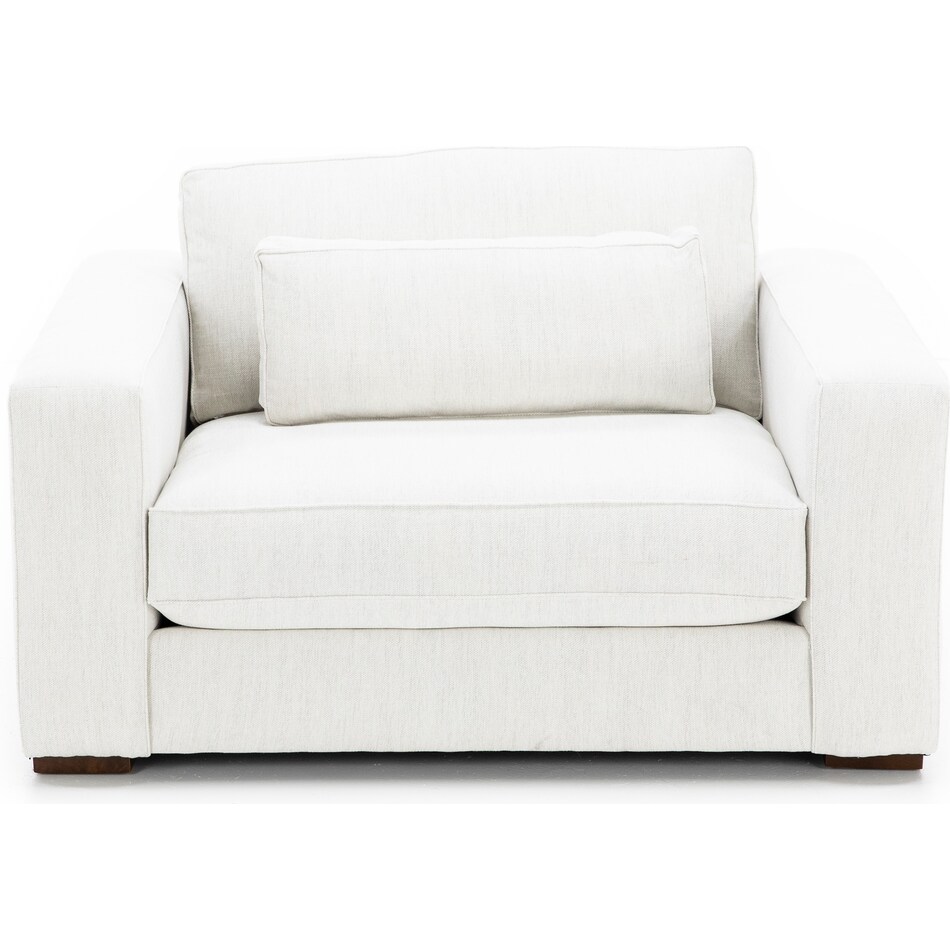 bassett furniture beige chair and a half   
