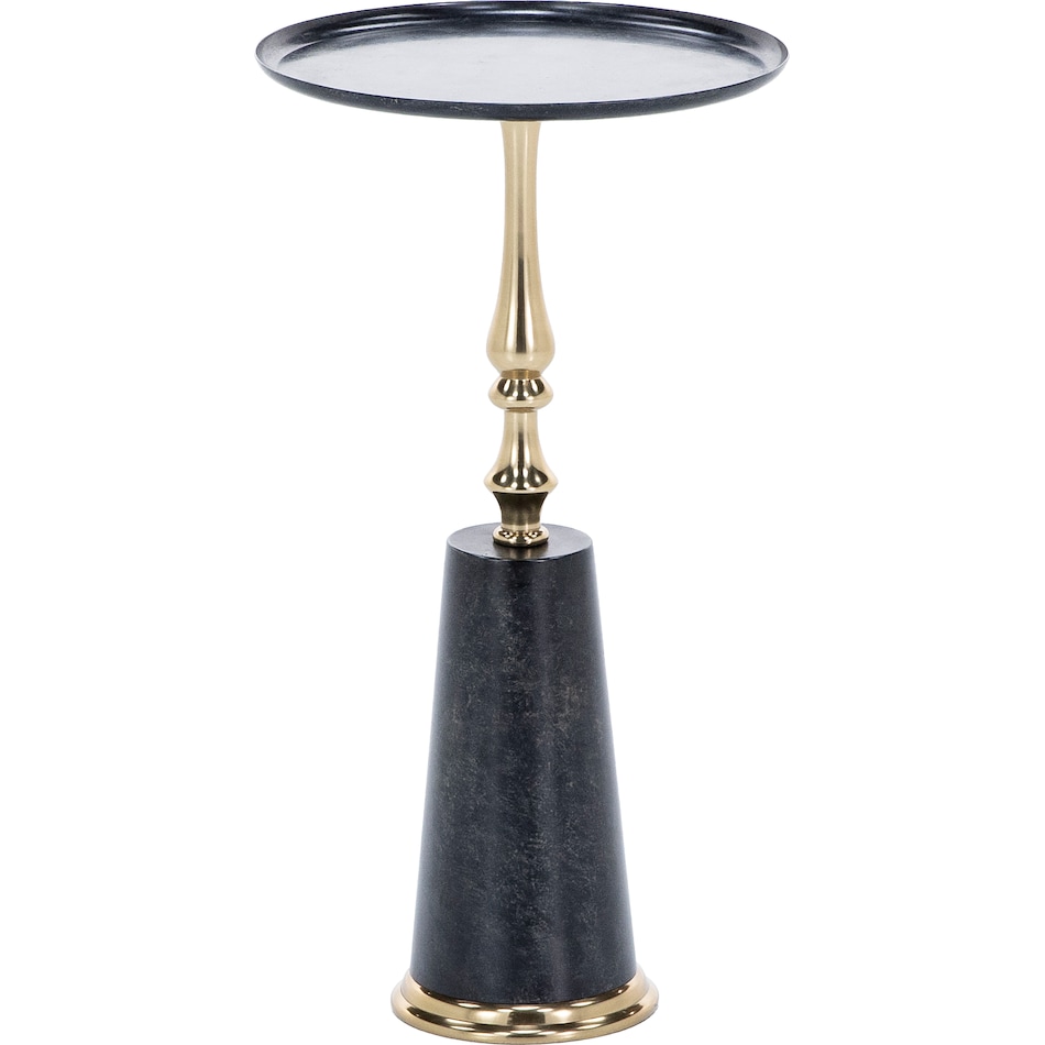 bassett furniture black deep gold chairside table grand  